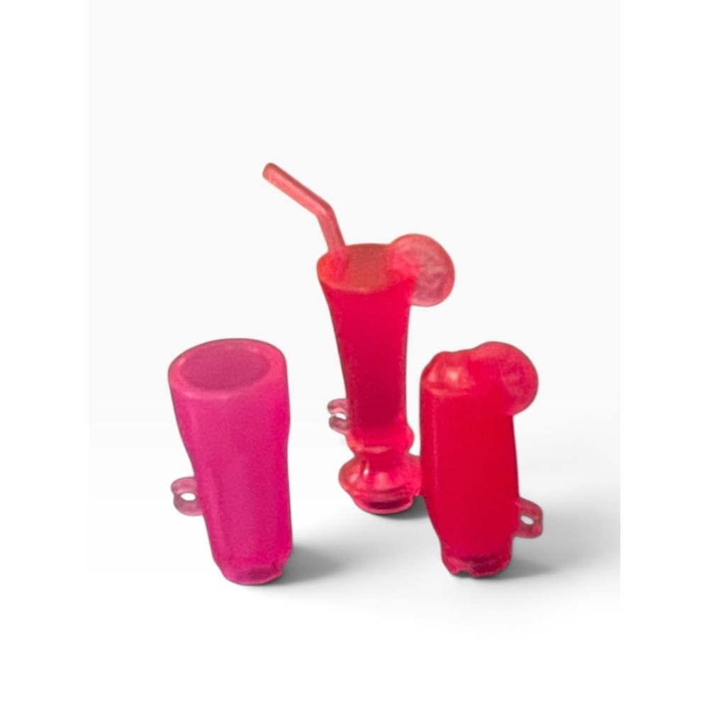 Barbie Drink Lot Of 3 Snap On Replacements